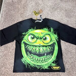 Black and Green Graphic Tee